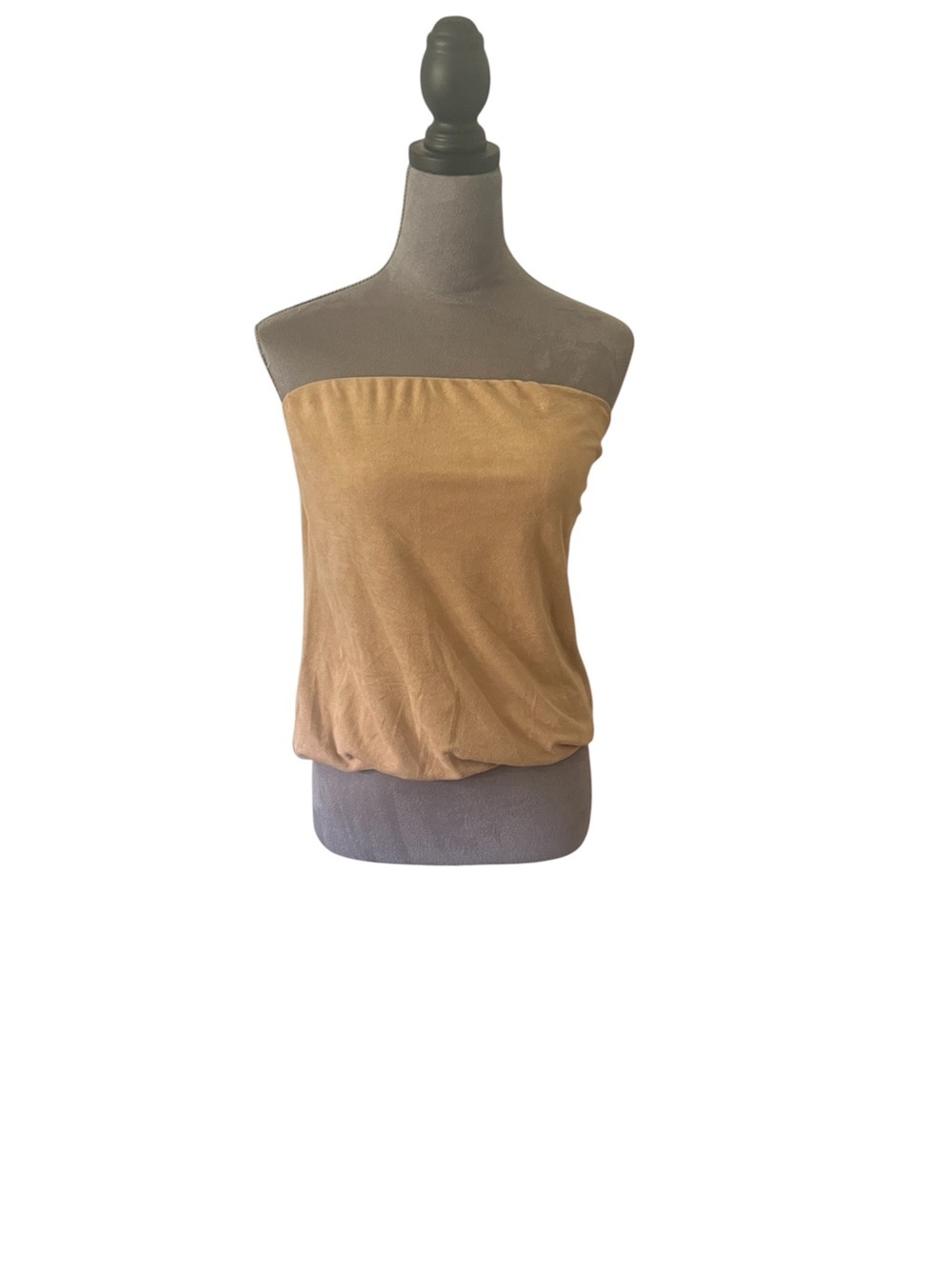 Vintage Moda International Strapless Tube Camisole in Camel